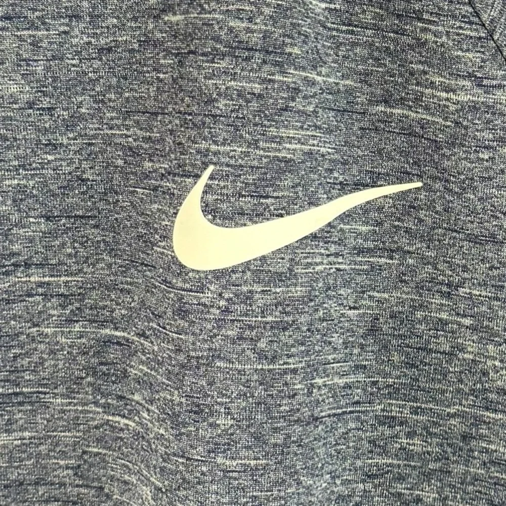 Nike Men's Midnight Navy Hydroguard Dri-FIT Stretch UPF 40+ Heather Rash-guard
